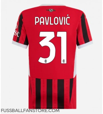 AC Milan Strahinja Pavlovic #31 Replik Heimtrikot Damen 2024-25 Kurzarm